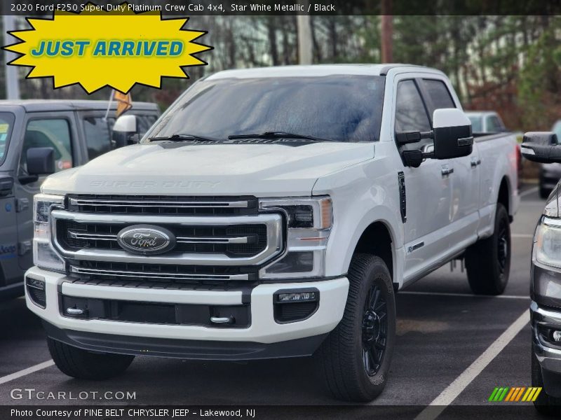 Star White Metallic / Black 2020 Ford F250 Super Duty Platinum Crew Cab 4x4