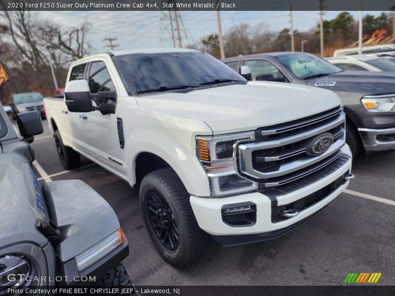 Star White Metallic / Black 2020 Ford F250 Super Duty Platinum Crew Cab 4x4