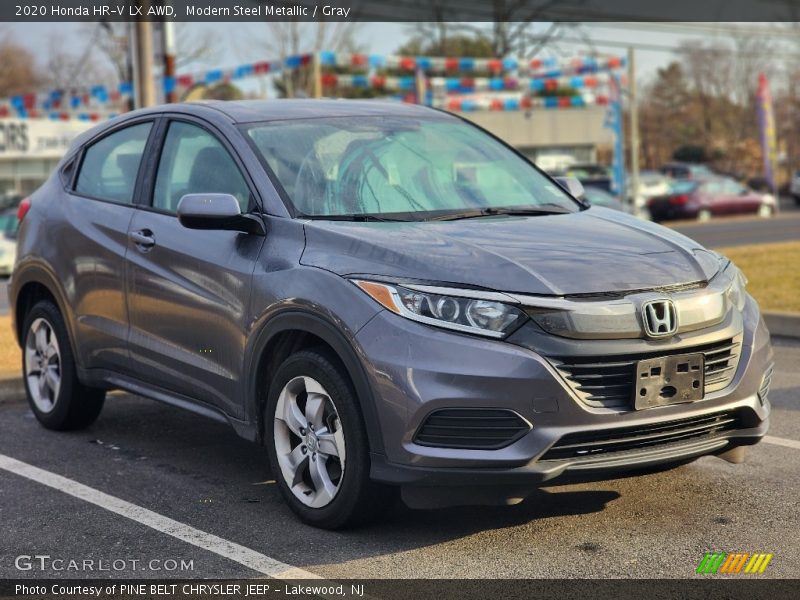 Modern Steel Metallic / Gray 2020 Honda HR-V LX AWD