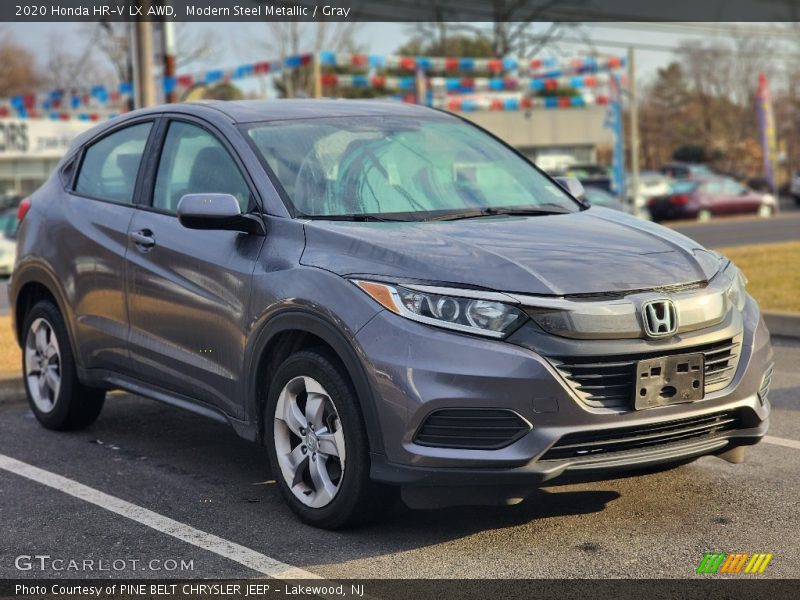 Modern Steel Metallic / Gray 2020 Honda HR-V LX AWD