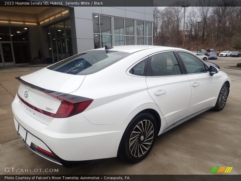 Serenity White / Black 2023 Hyundai Sonata SEL Hybrid