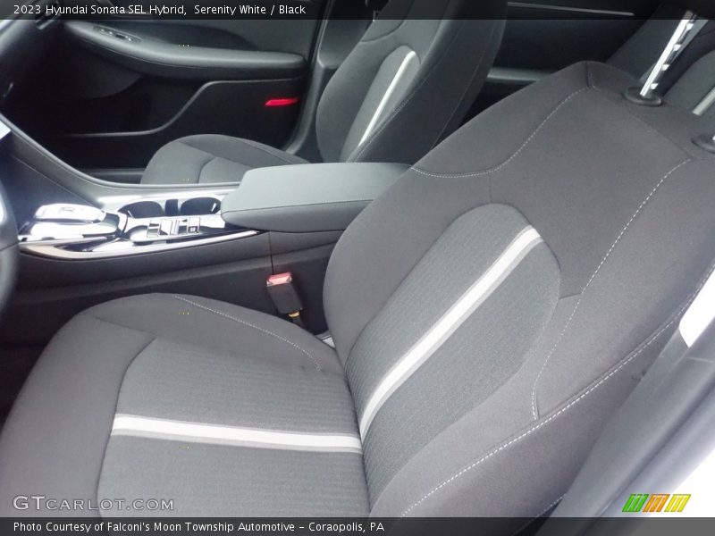 Serenity White / Black 2023 Hyundai Sonata SEL Hybrid