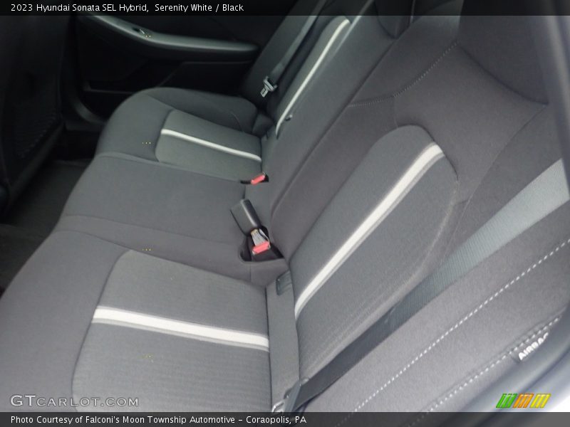 Serenity White / Black 2023 Hyundai Sonata SEL Hybrid