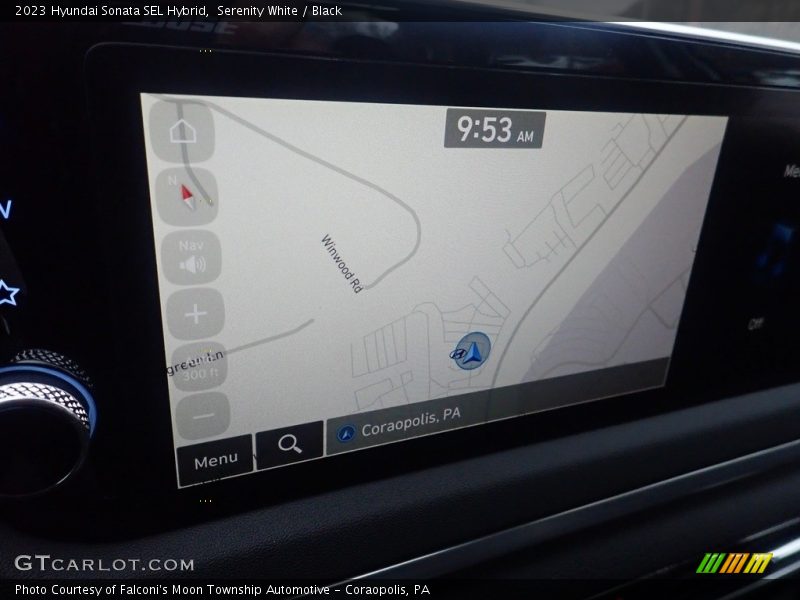 Serenity White / Black 2023 Hyundai Sonata SEL Hybrid