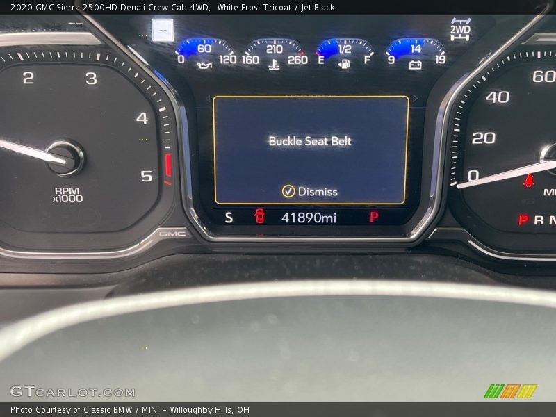 White Frost Tricoat / Jet Black 2020 GMC Sierra 2500HD Denali Crew Cab 4WD