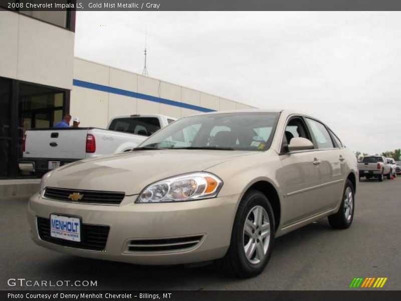 Gold Mist Metallic / Gray 2008 Chevrolet Impala LS