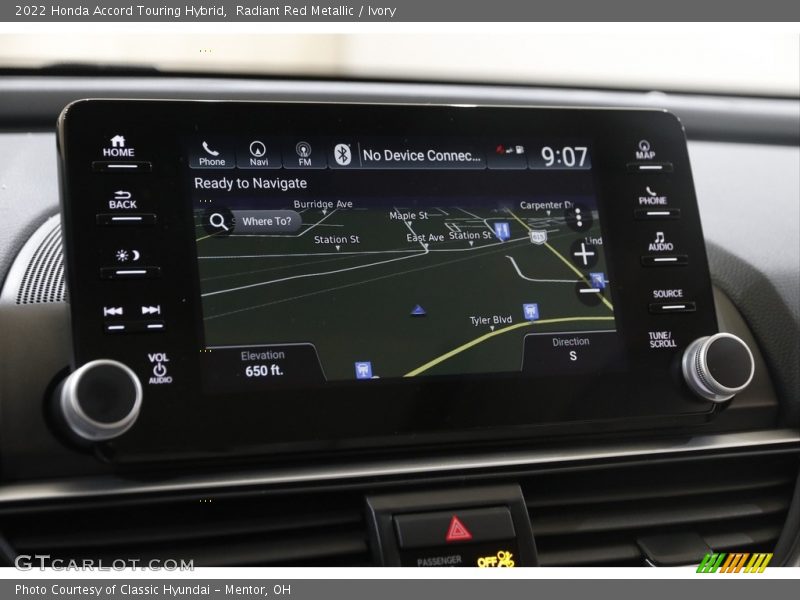 Navigation of 2022 Accord Touring Hybrid