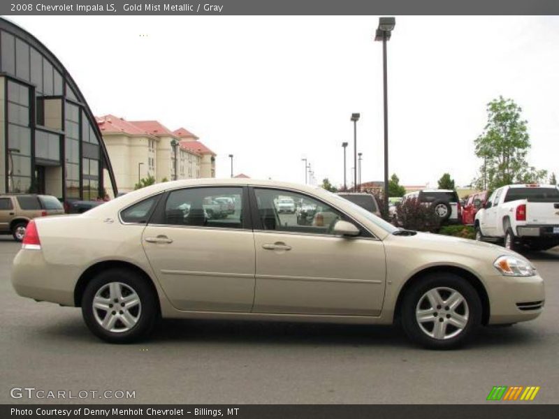 Gold Mist Metallic / Gray 2008 Chevrolet Impala LS