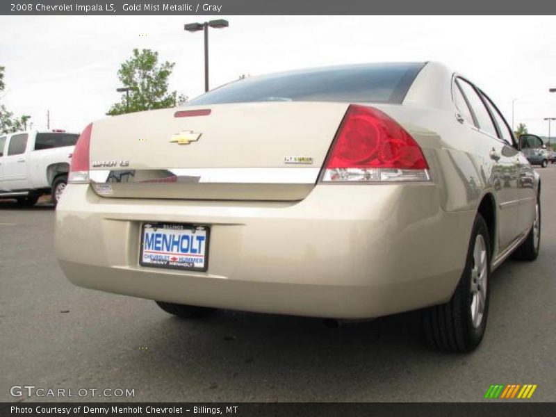 Gold Mist Metallic / Gray 2008 Chevrolet Impala LS