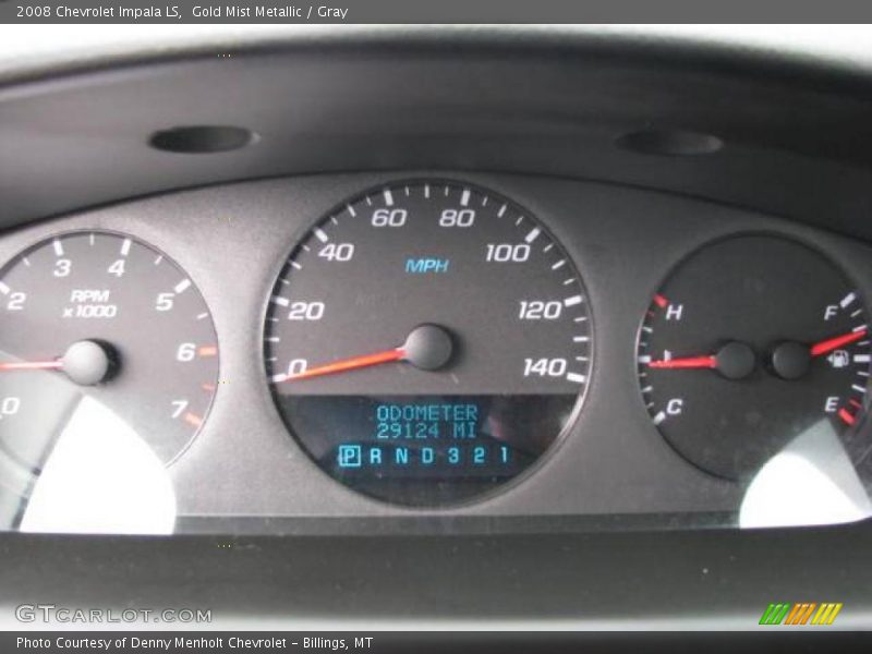 Gold Mist Metallic / Gray 2008 Chevrolet Impala LS