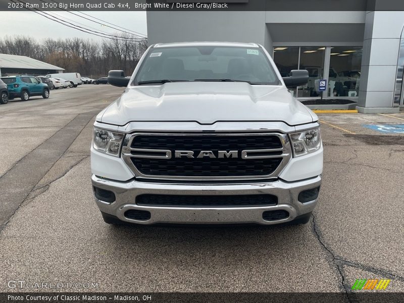 Bright White / Diesel Gray/Black 2023 Ram 1500 Big Horn Quad Cab 4x4