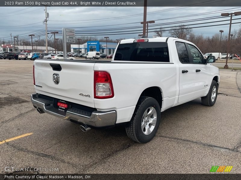 Bright White / Diesel Gray/Black 2023 Ram 1500 Big Horn Quad Cab 4x4