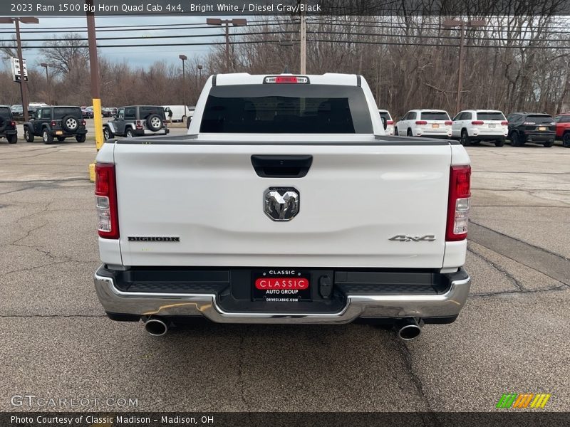 Bright White / Diesel Gray/Black 2023 Ram 1500 Big Horn Quad Cab 4x4