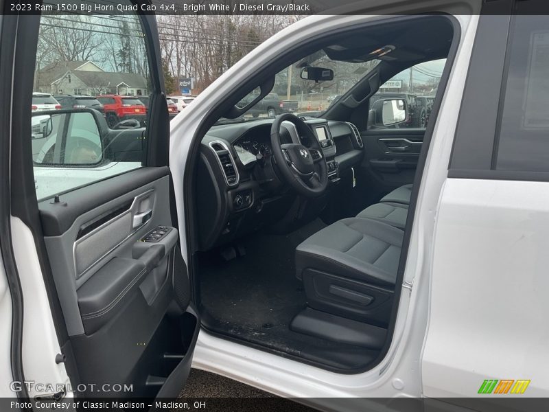 Bright White / Diesel Gray/Black 2023 Ram 1500 Big Horn Quad Cab 4x4