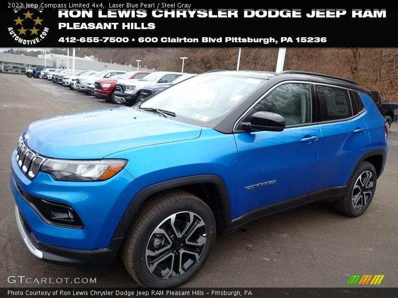 Laser Blue Pearl / Steel Gray 2022 Jeep Compass Limited 4x4