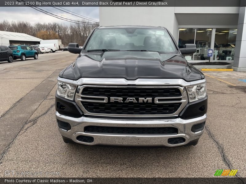 Diamond Black Crystal Pearl / Diesel Gray/Black 2023 Ram 1500 Big Horn Quad Cab 4x4