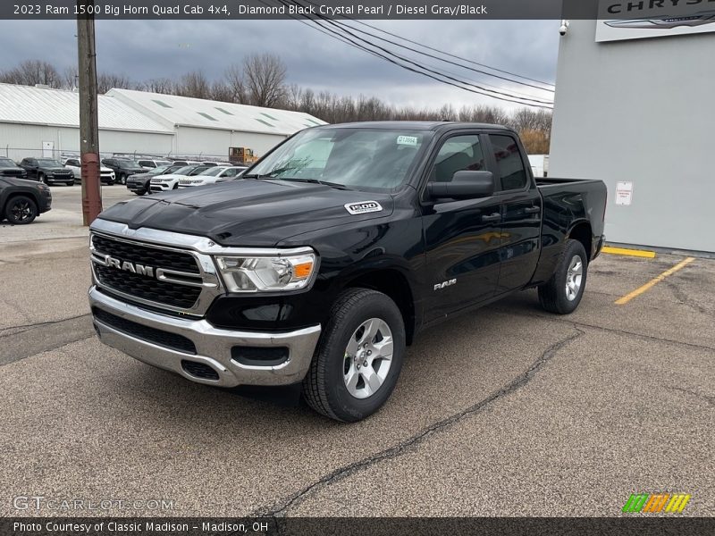 Diamond Black Crystal Pearl / Diesel Gray/Black 2023 Ram 1500 Big Horn Quad Cab 4x4