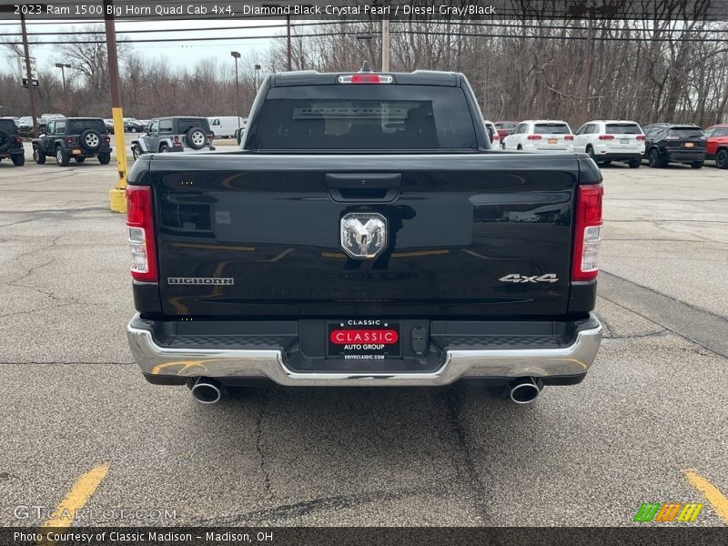 Diamond Black Crystal Pearl / Diesel Gray/Black 2023 Ram 1500 Big Horn Quad Cab 4x4