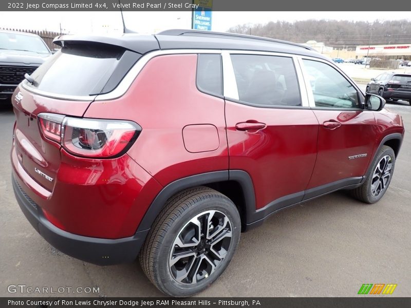 Velvet Red Pearl / Steel Gray 2022 Jeep Compass Limited 4x4