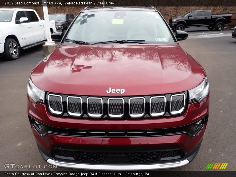 Velvet Red Pearl / Steel Gray 2022 Jeep Compass Limited 4x4