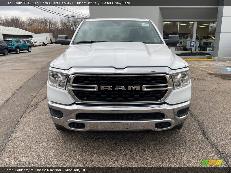 Bright White / Diesel Gray/Black 2023 Ram 1500 Big Horn Quad Cab 4x4
