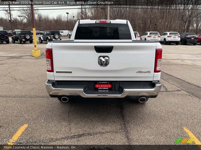 Bright White / Diesel Gray/Black 2023 Ram 1500 Big Horn Quad Cab 4x4