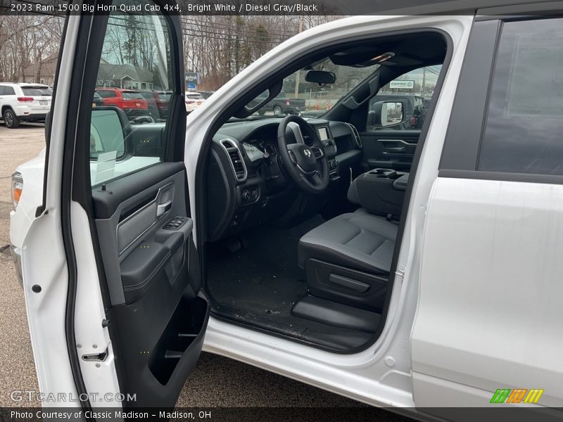 Bright White / Diesel Gray/Black 2023 Ram 1500 Big Horn Quad Cab 4x4