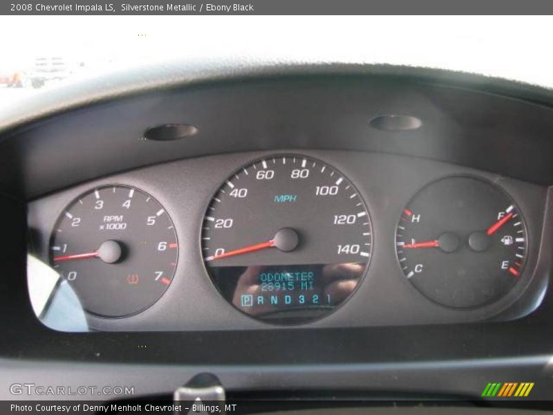 Silverstone Metallic / Ebony Black 2008 Chevrolet Impala LS