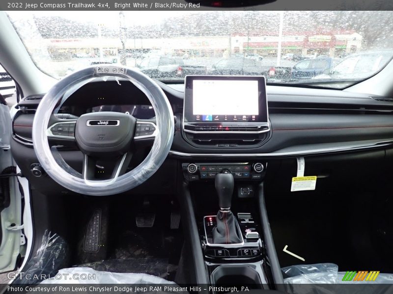 Bright White / Black/Ruby Red 2022 Jeep Compass Trailhawk 4x4