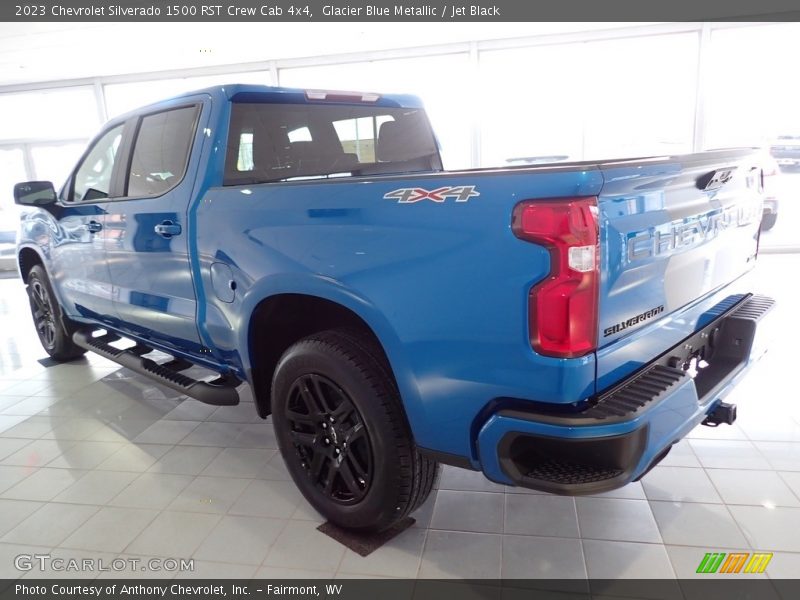 Glacier Blue Metallic / Jet Black 2023 Chevrolet Silverado 1500 RST Crew Cab 4x4