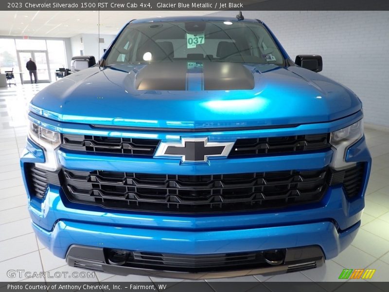 Glacier Blue Metallic / Jet Black 2023 Chevrolet Silverado 1500 RST Crew Cab 4x4