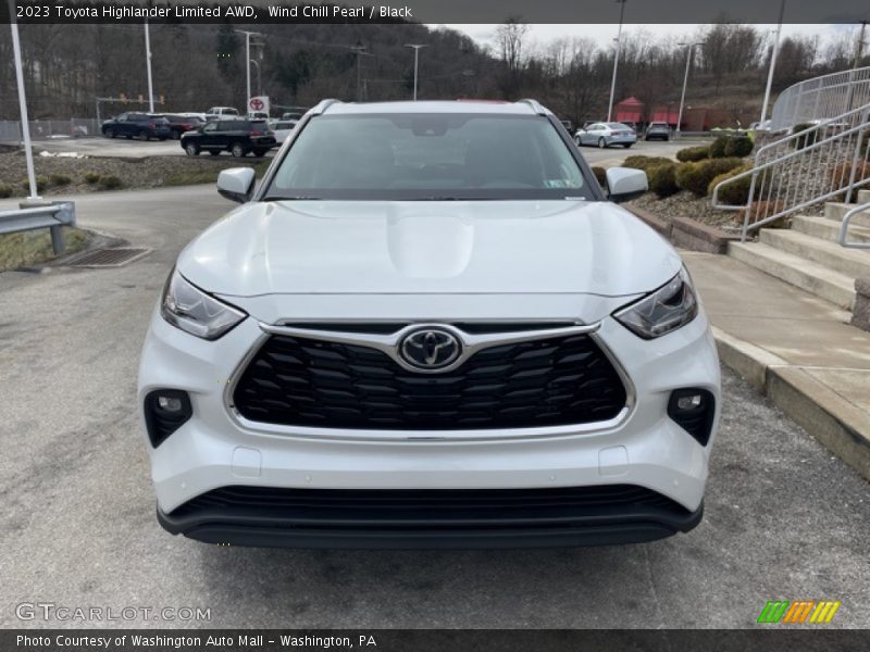 Wind Chill Pearl / Black 2023 Toyota Highlander Limited AWD