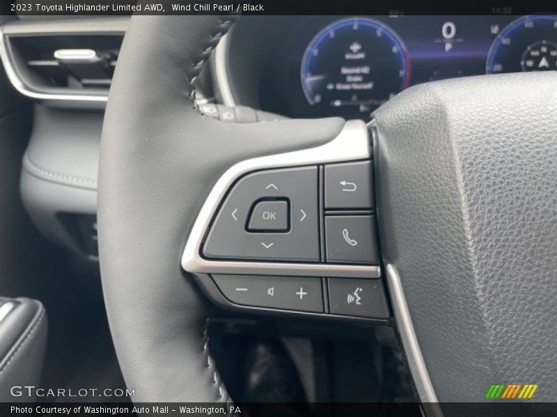 Wind Chill Pearl / Black 2023 Toyota Highlander Limited AWD