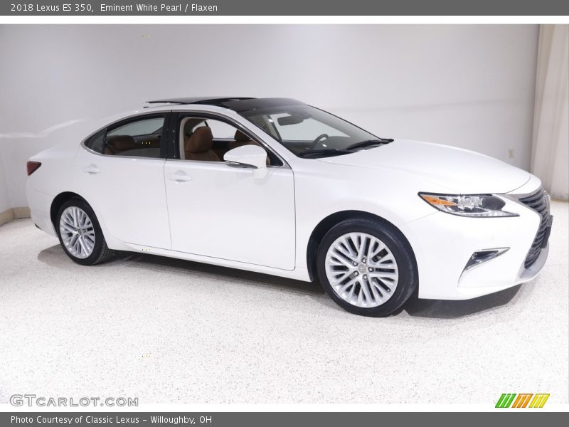 Eminent White Pearl / Flaxen 2018 Lexus ES 350