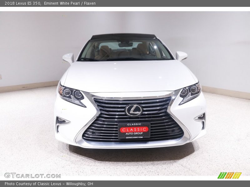 Eminent White Pearl / Flaxen 2018 Lexus ES 350