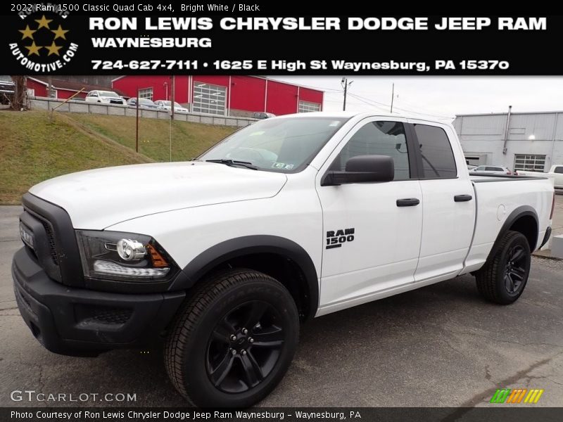 Bright White / Black 2022 Ram 1500 Classic Quad Cab 4x4