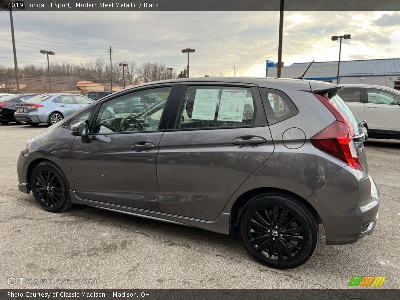 Modern Steel Metallic / Black 2019 Honda Fit Sport