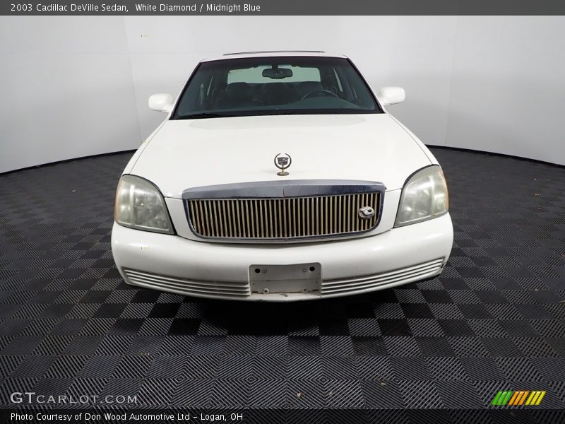 White Diamond / Midnight Blue 2003 Cadillac DeVille Sedan