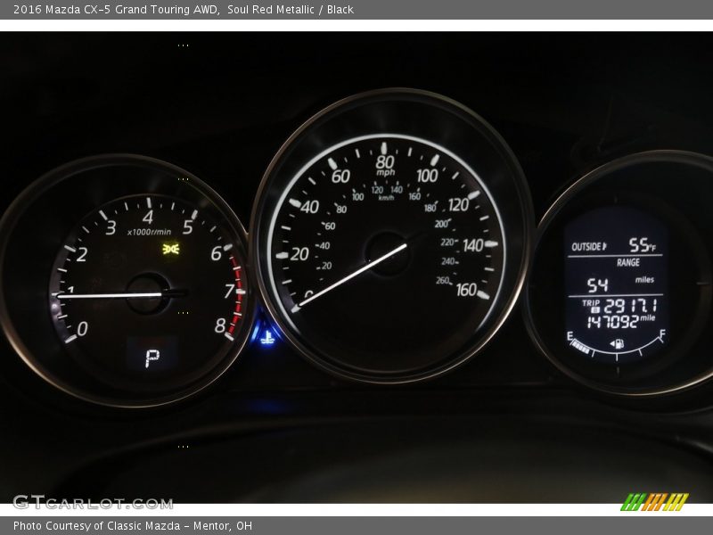 Soul Red Metallic / Black 2016 Mazda CX-5 Grand Touring AWD
