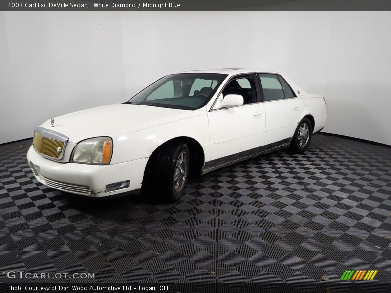 White Diamond / Midnight Blue 2003 Cadillac DeVille Sedan