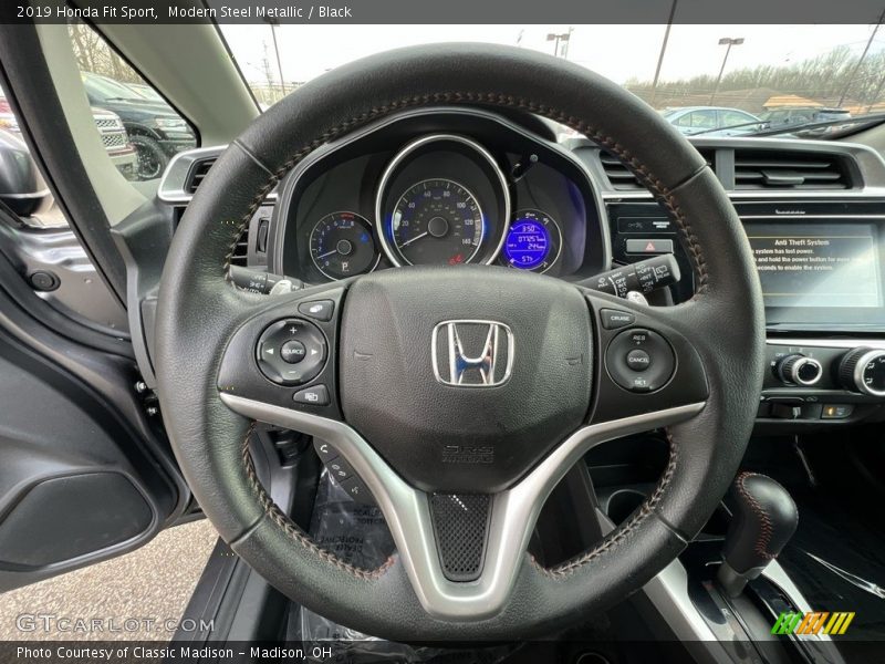 Modern Steel Metallic / Black 2019 Honda Fit Sport