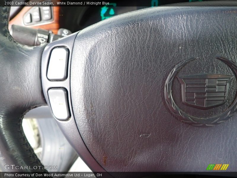 White Diamond / Midnight Blue 2003 Cadillac DeVille Sedan