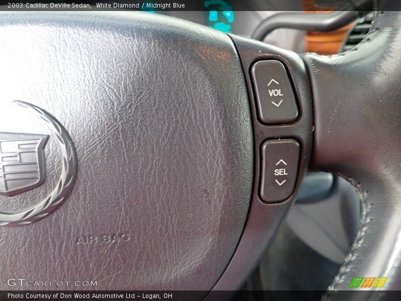 White Diamond / Midnight Blue 2003 Cadillac DeVille Sedan