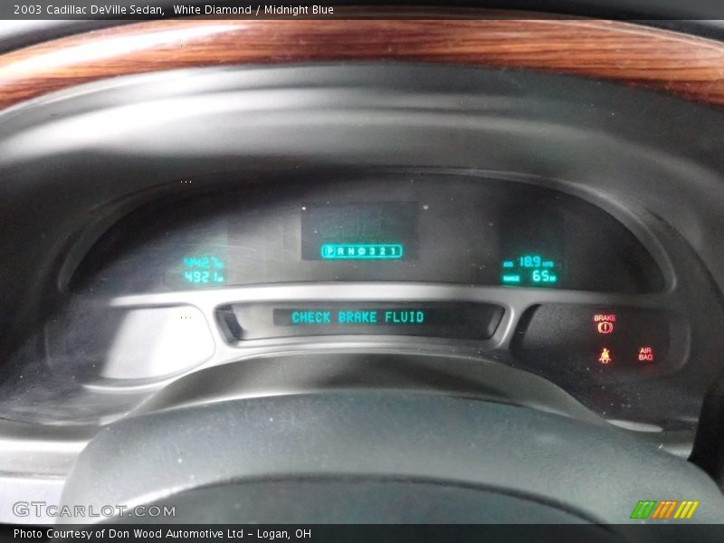 White Diamond / Midnight Blue 2003 Cadillac DeVille Sedan