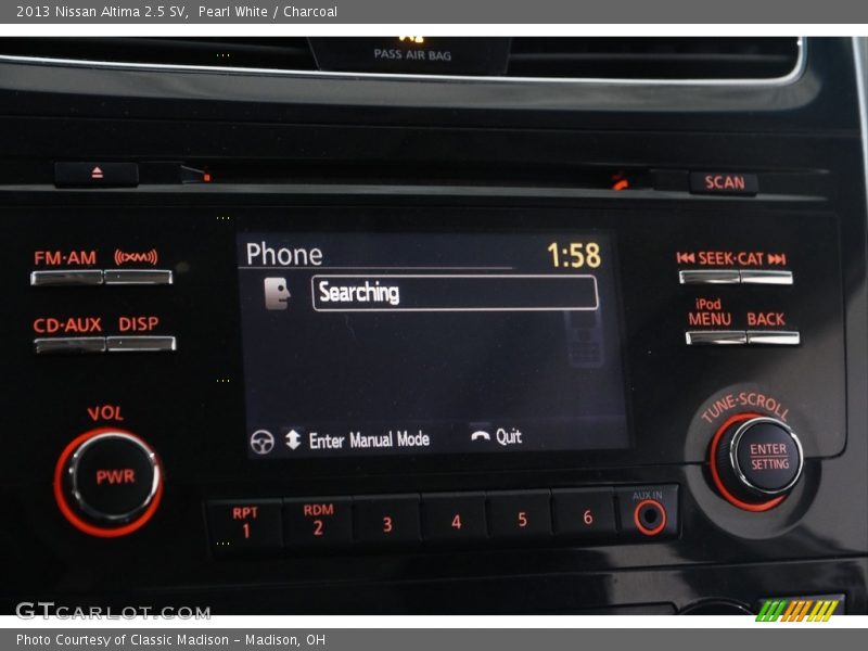 Pearl White / Charcoal 2013 Nissan Altima 2.5 SV