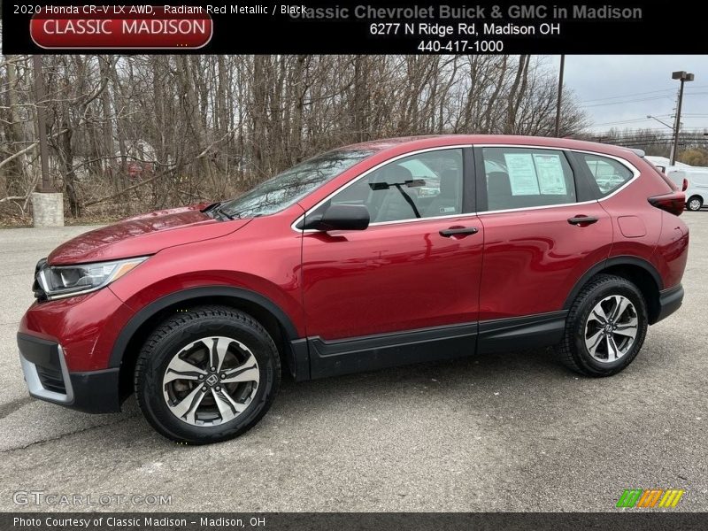 Radiant Red Metallic / Black 2020 Honda CR-V LX AWD