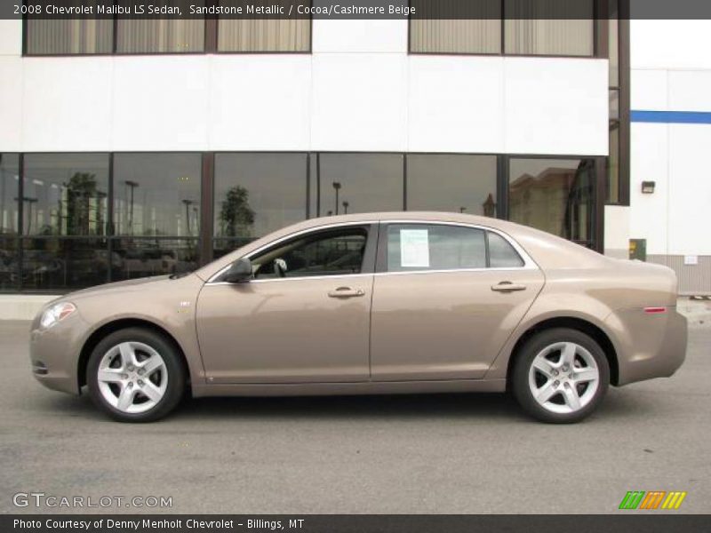 Sandstone Metallic / Cocoa/Cashmere Beige 2008 Chevrolet Malibu LS Sedan