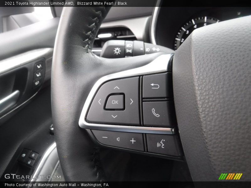 Blizzard White Pearl / Black 2021 Toyota Highlander Limited AWD