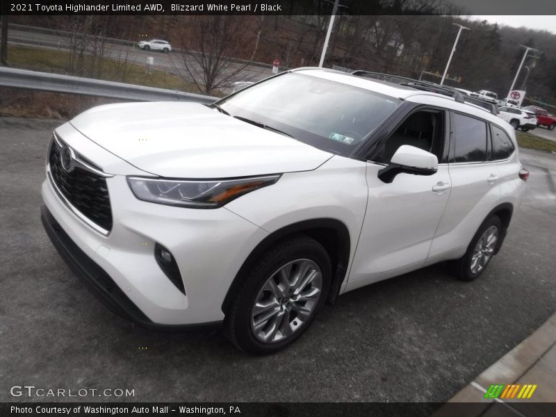 Blizzard White Pearl / Black 2021 Toyota Highlander Limited AWD