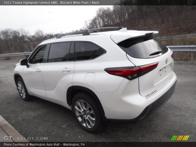 Blizzard White Pearl / Black 2021 Toyota Highlander Limited AWD